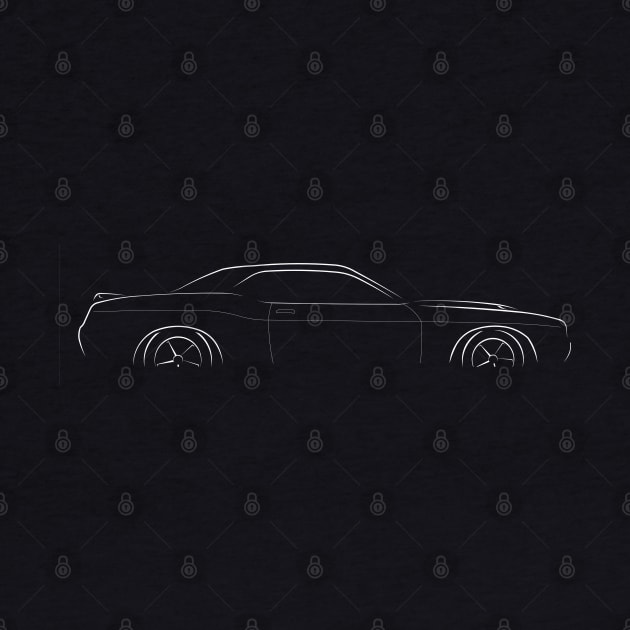 Dodge Challenger R/T - Profile stencil, white by mal_photography